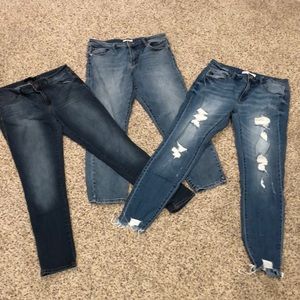 3 Pairs of Women’s Skinny Jeans. Sz 30 KanCan 1822 STSBlue